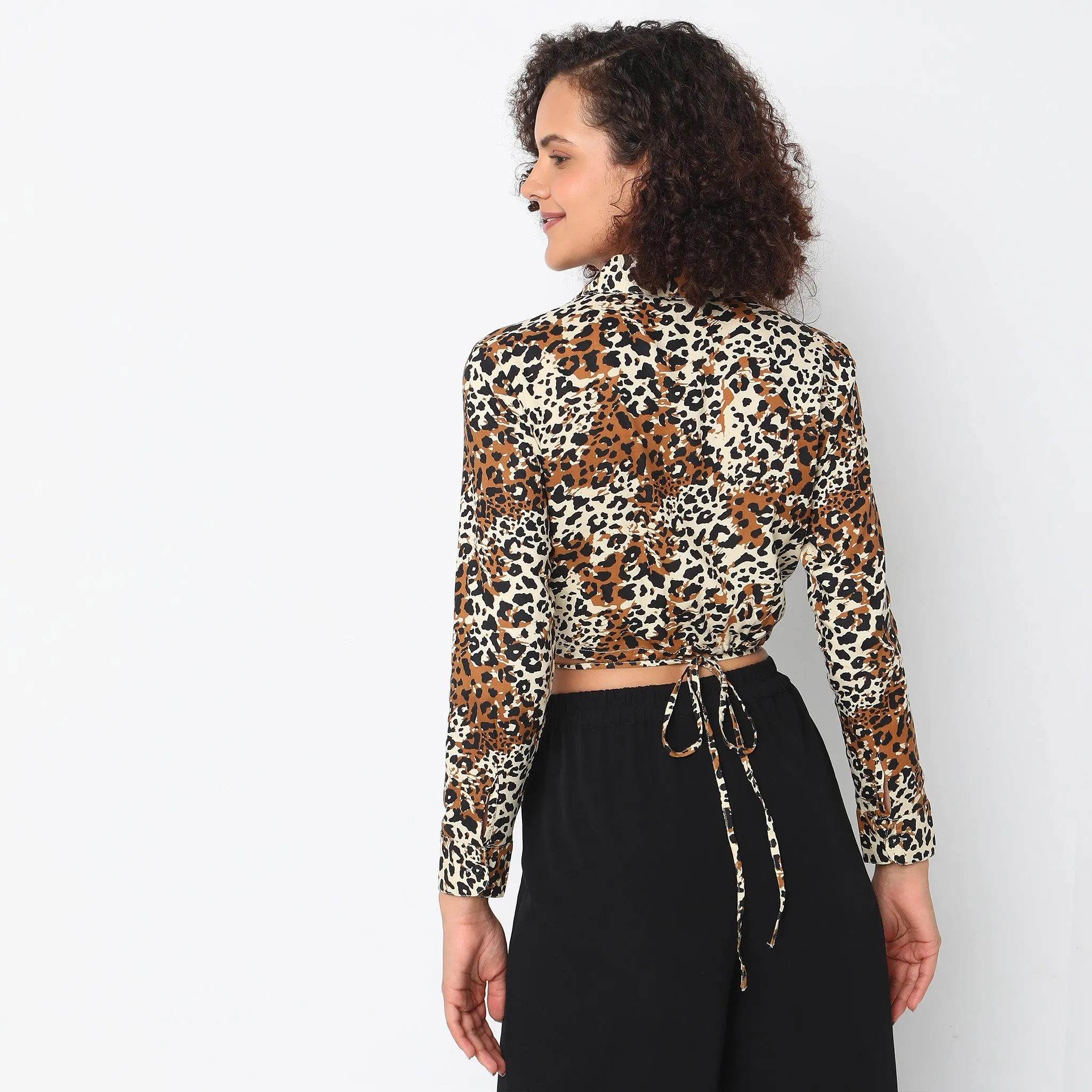 Slim Fit Animal Print Top