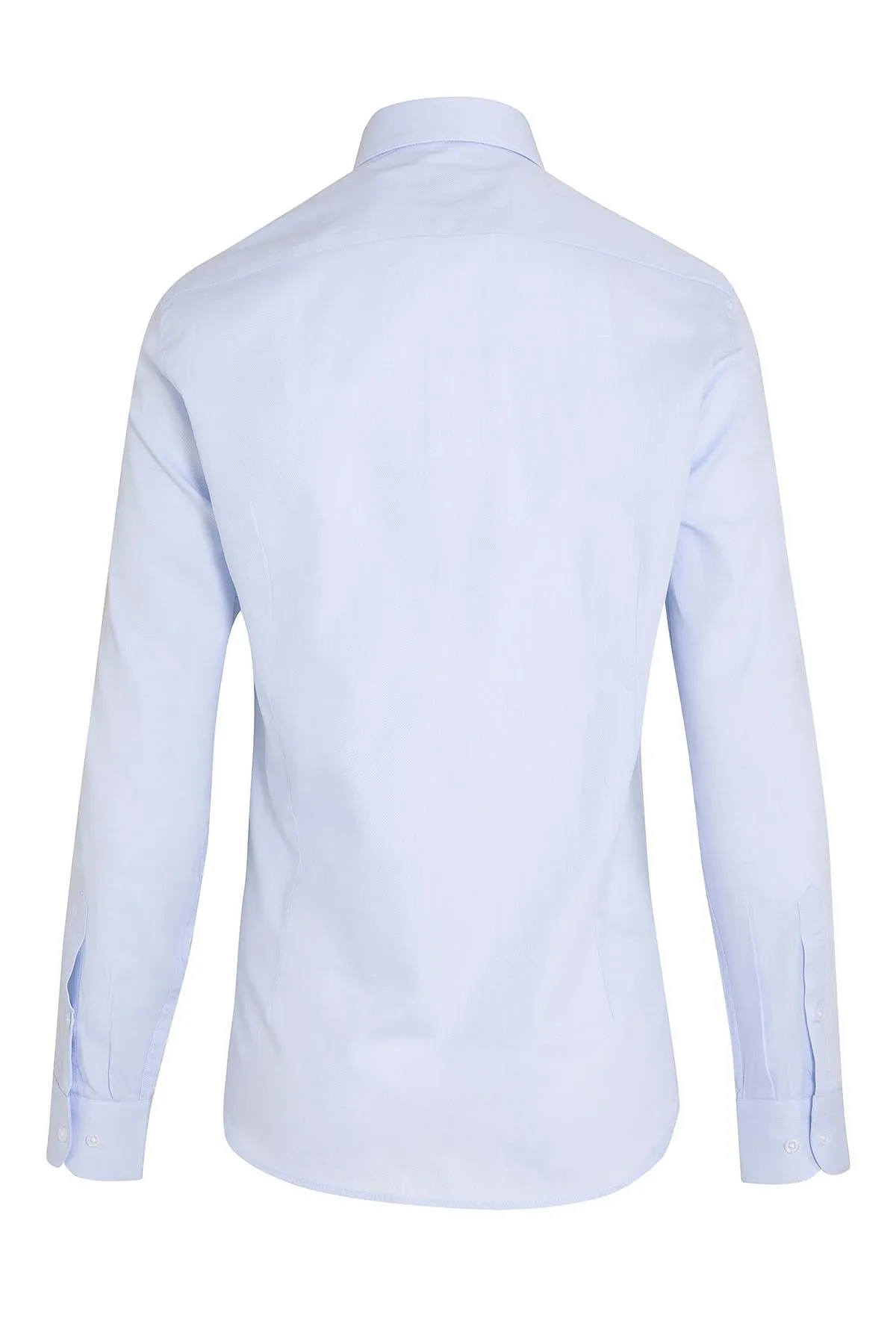 Slim Fit Long Sleeve Cotton Light Blue Dress Shirt