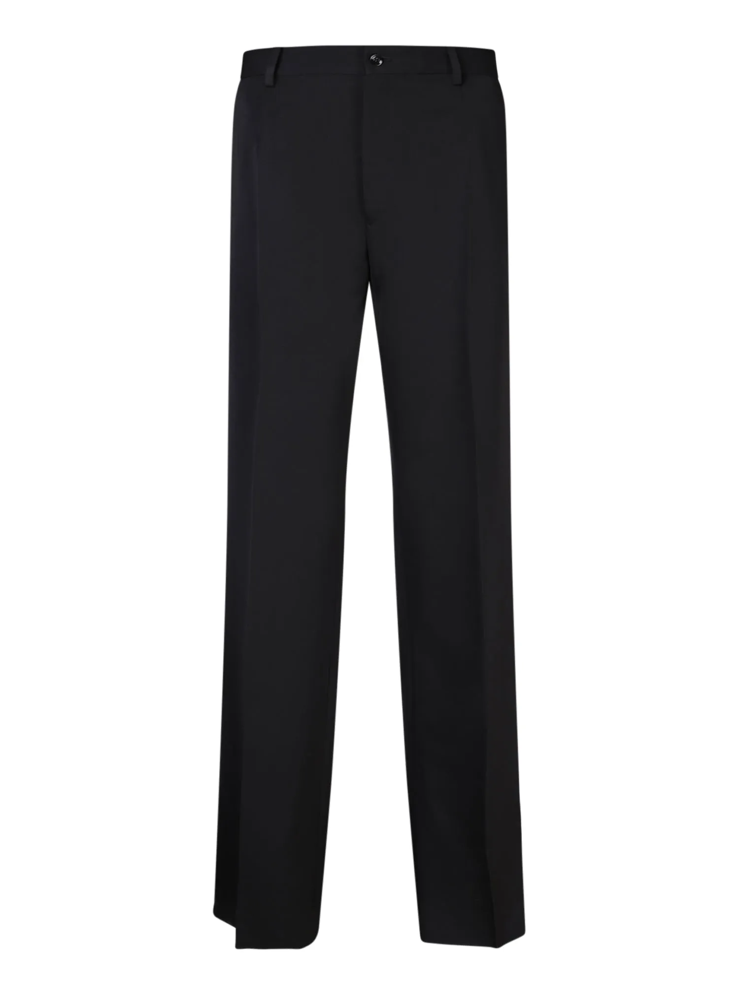 Straight leg wool trousers