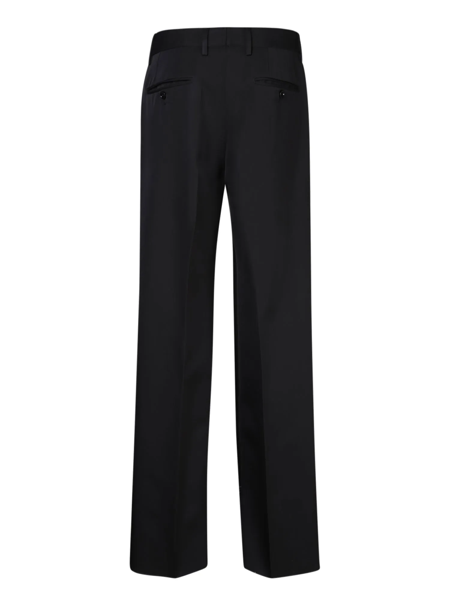 Straight leg wool trousers