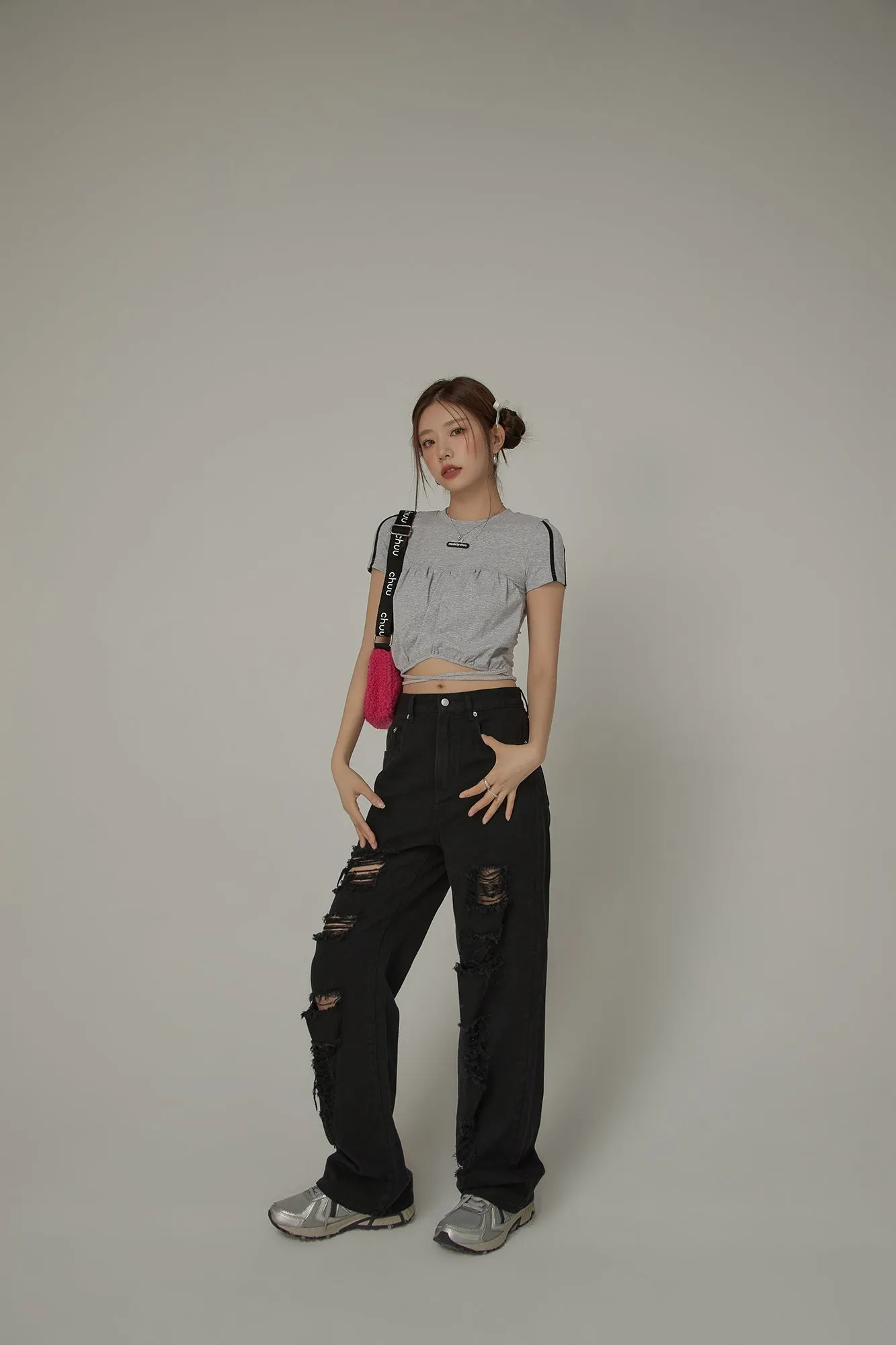 String Slim Fit Cropped Top