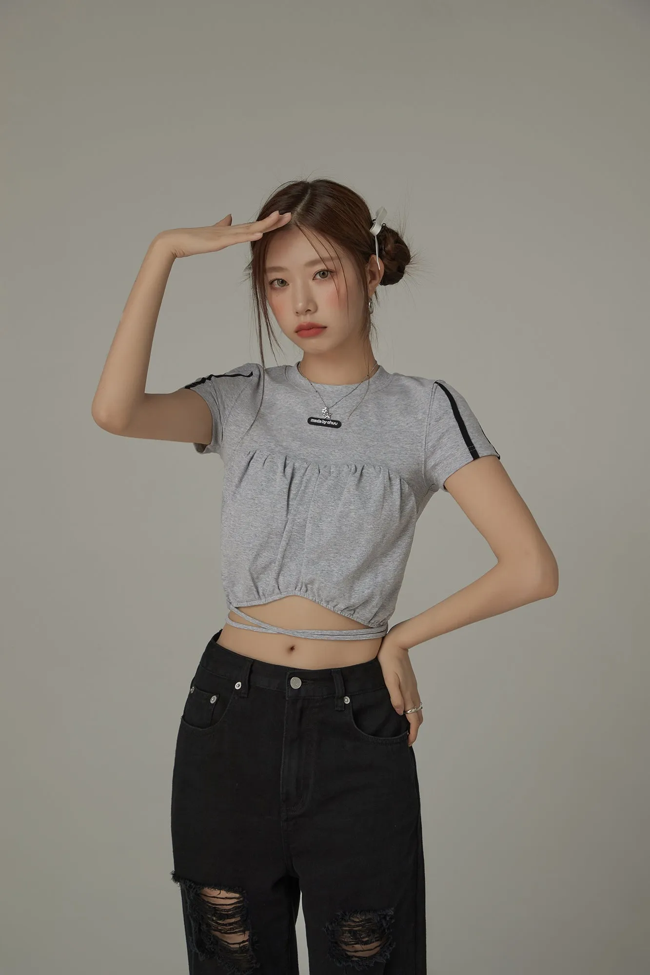 String Slim Fit Cropped Top