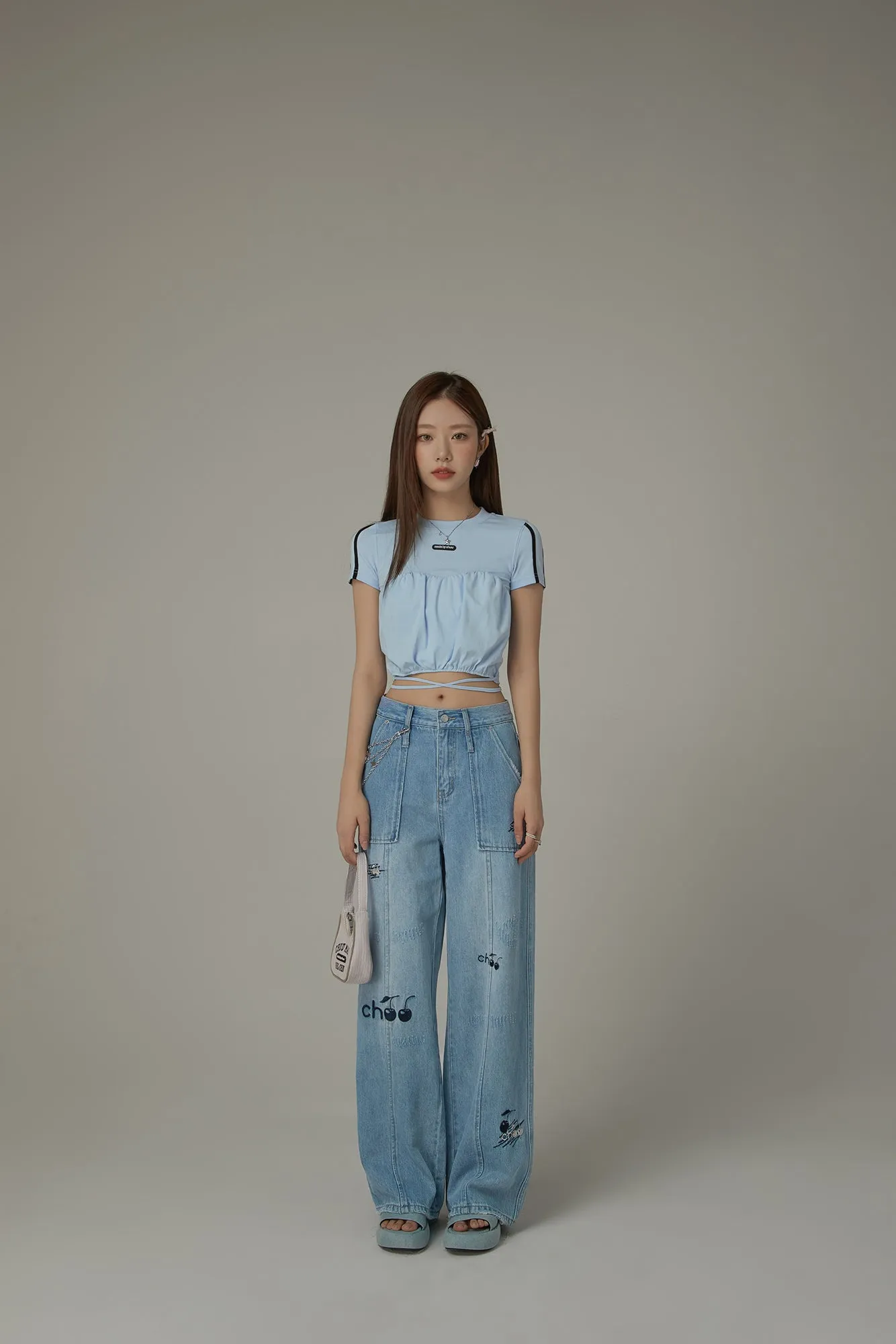 String Slim Fit Cropped Top