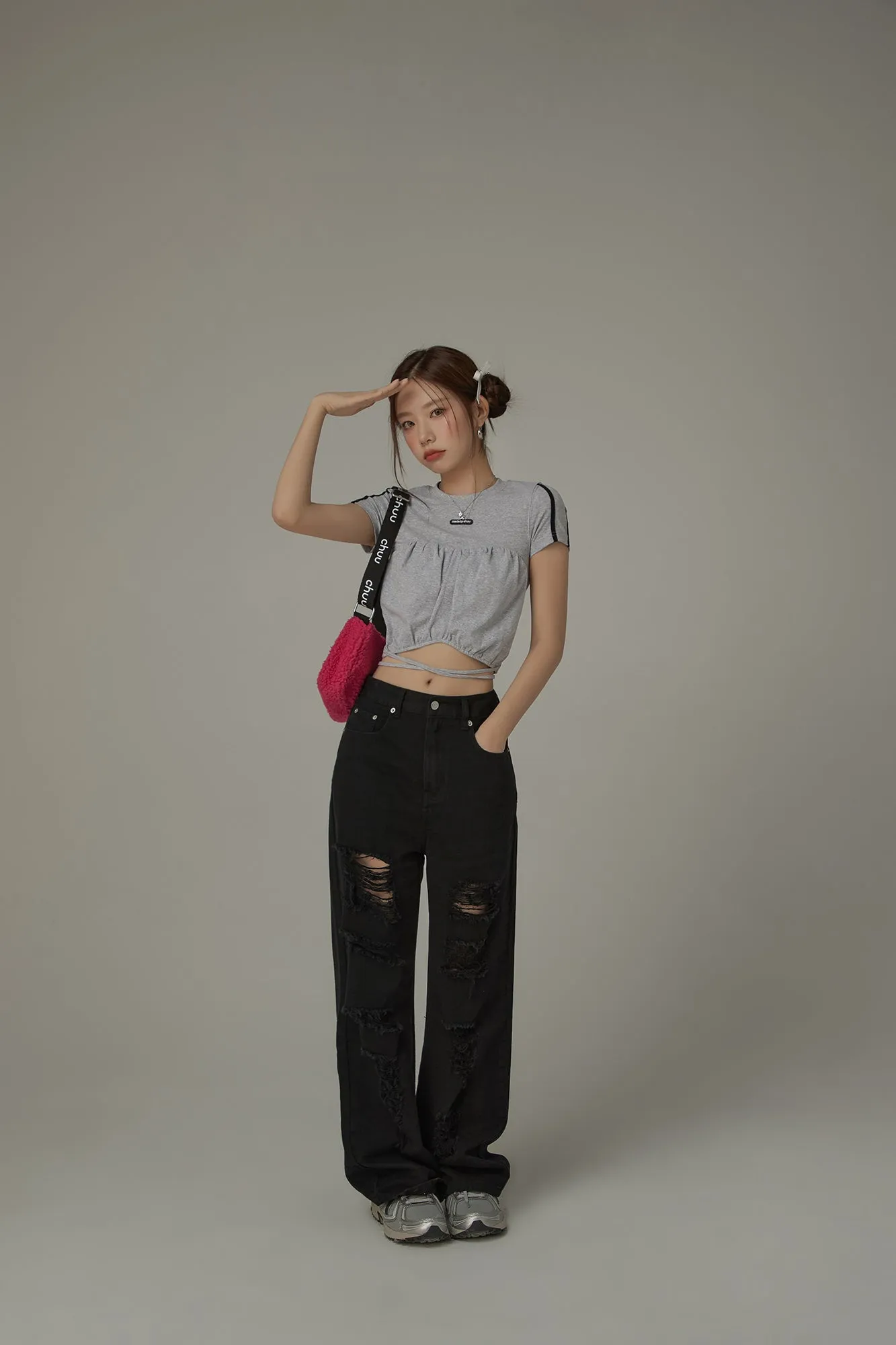 String Slim Fit Cropped Top