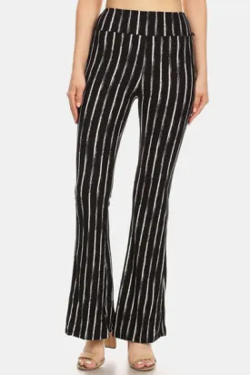 Striped High Waist Flare Pants