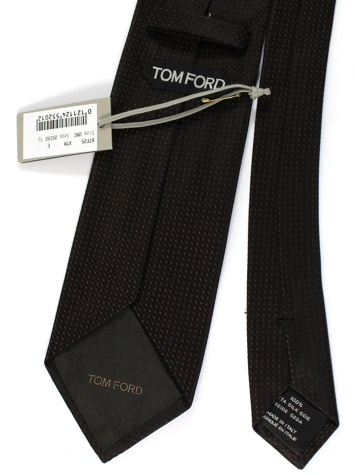 Tom Ford Tie Brown Black Geometric