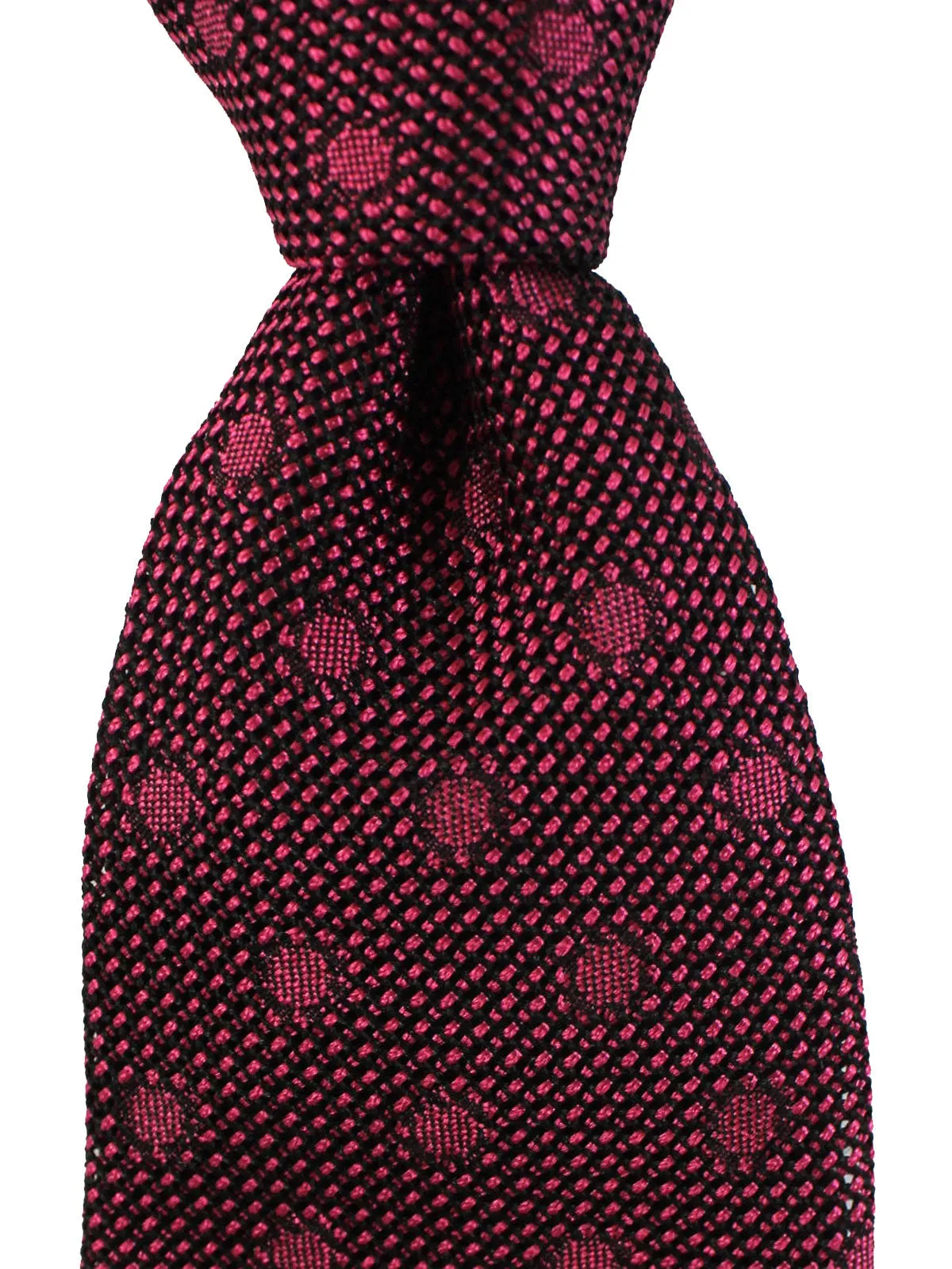 Tom Ford Tie Pink Black Polka Dots Hand Made In Italy