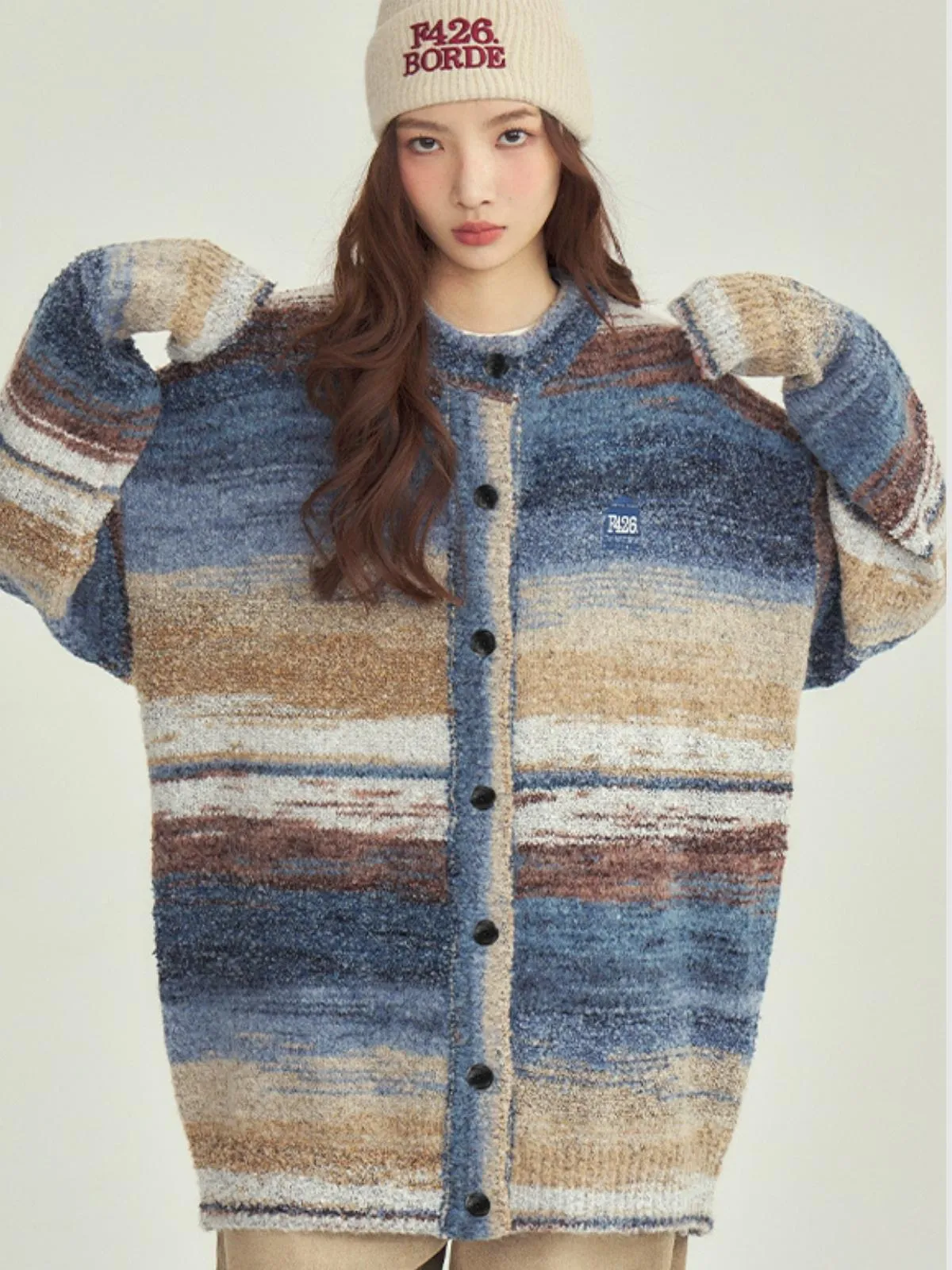 We Love Street Vintage Patchwork Knit Cardigan