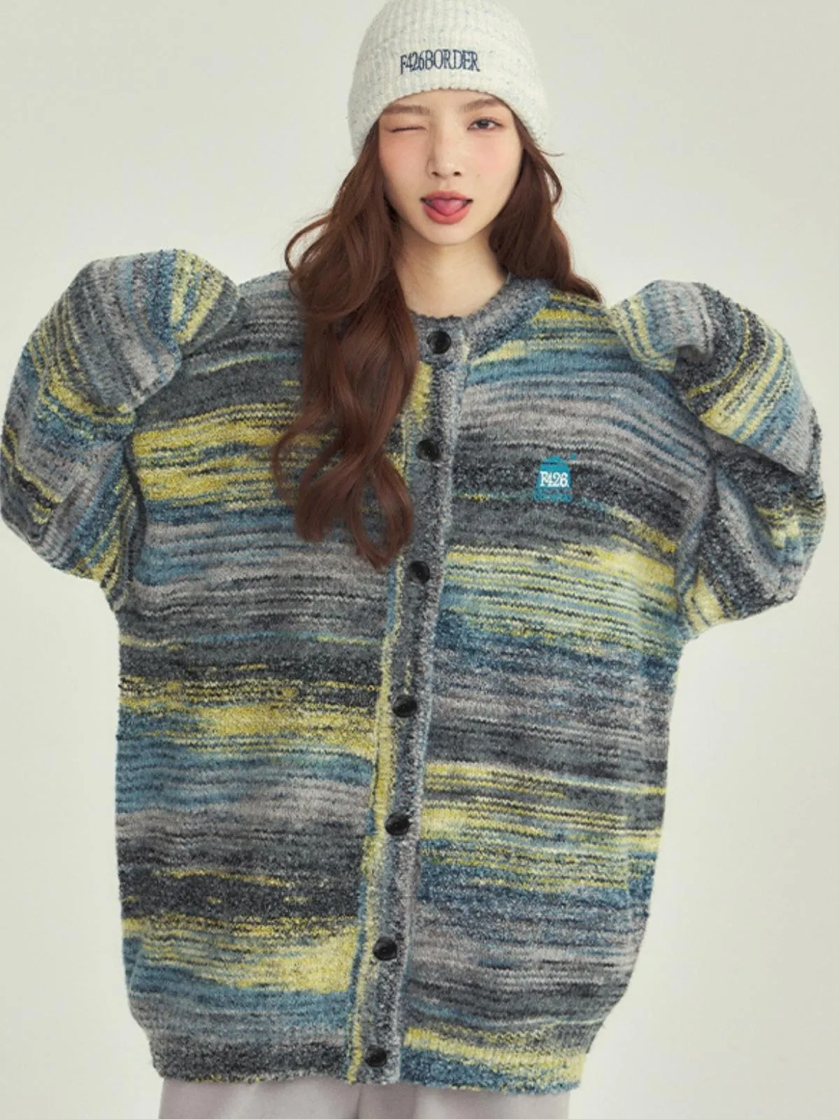 We Love Street Vintage Patchwork Knit Cardigan