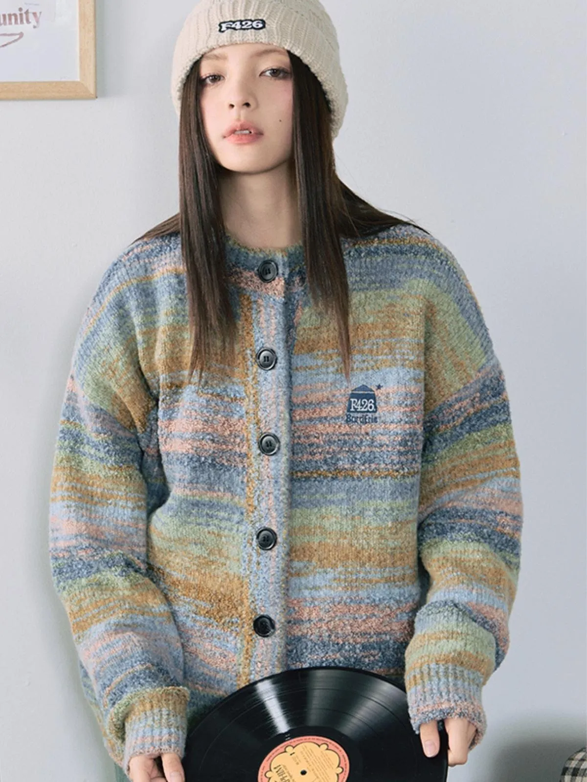 We Love Street Vintage Patchwork Knit Cardigan