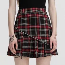 Women's Grunge A-line High-waisted Mini Pleated Skirts