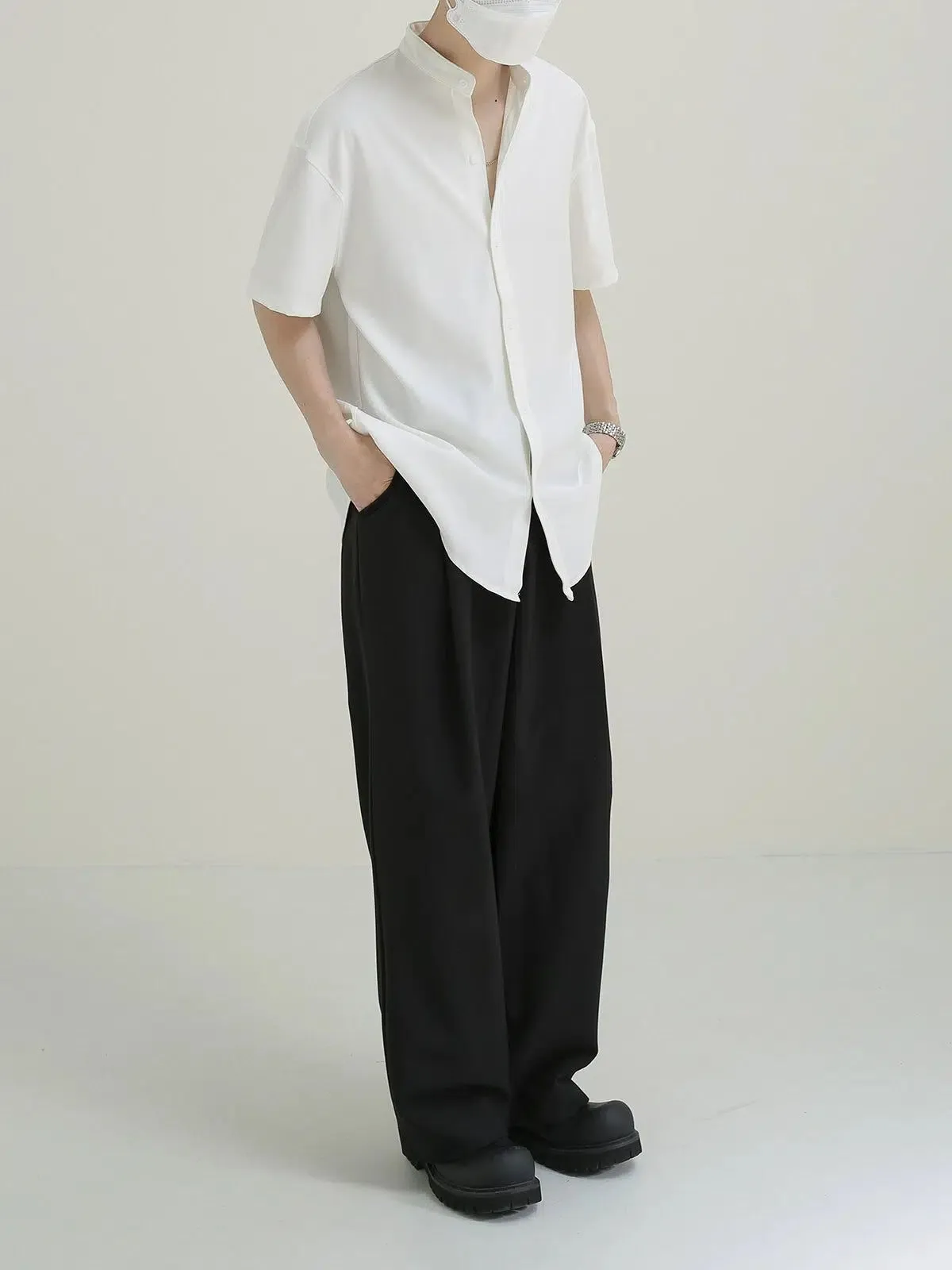 Zhou Relaxed Solid Color Shirt